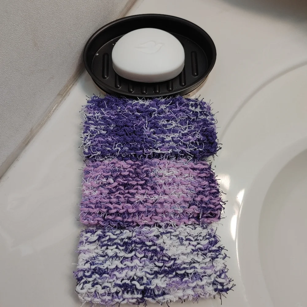 Scrubby Exfoliating Washcloths, Jelly, 3-Piece Set